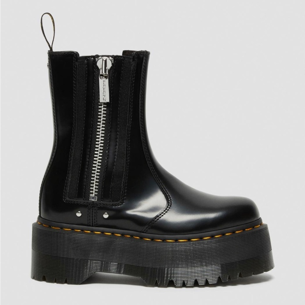 NEW Dr MARTENS 2976 MAX LEATHERS PLATFORM CHELSEA Boot Size : 8 - Picture 4 of 8